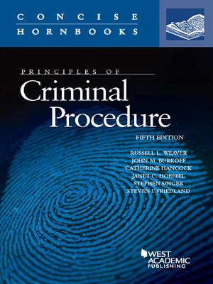 cover image of Principles of Criminal Procedure